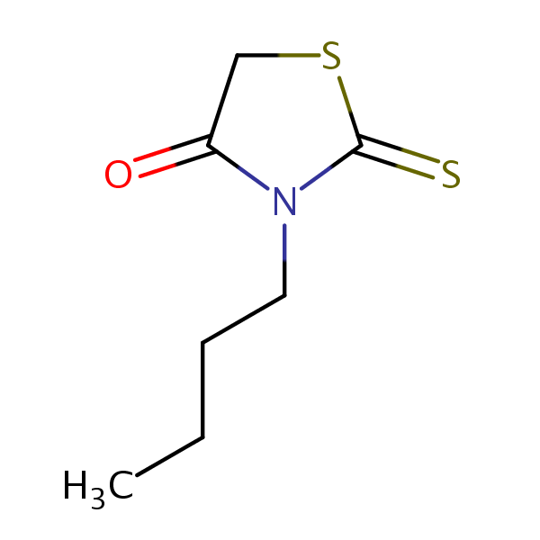 Rhodanine, 3-butyl- structural formula