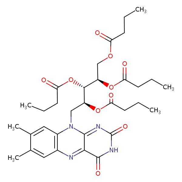Riboflavin tetrabutyrate structural formula