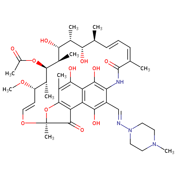 Rifampicin structural formula