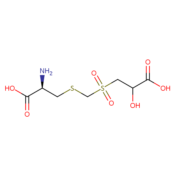 S-(((2-Carboxy-2-hydroxyethyl)sulphonyl)methyl)-L-cysteine structural formula