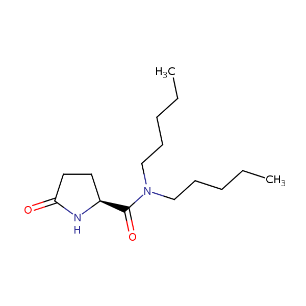 (S)-5-Oxo-N,N-dipentylpyrrolidine-2-carboxamide structural formula