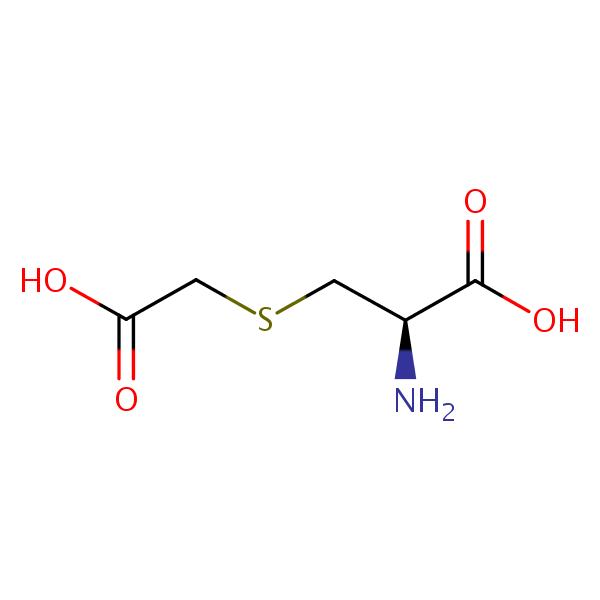 S-(Carboxymethyl)-L-cysteine structural formula