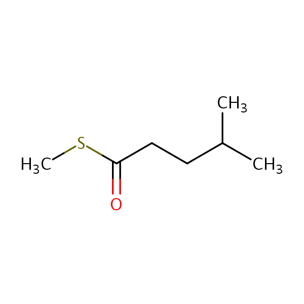 S-Methyl 4-methylpentanethioate structural formula
