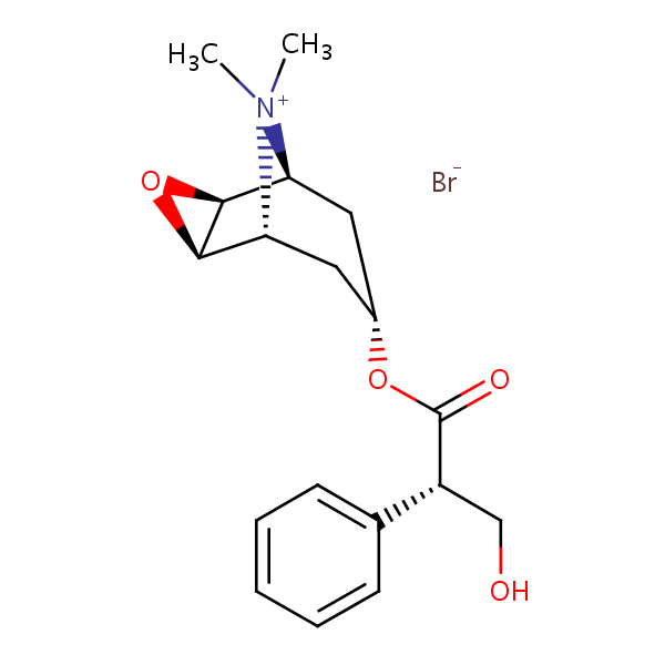 Scopolamine methylbromide structural formula