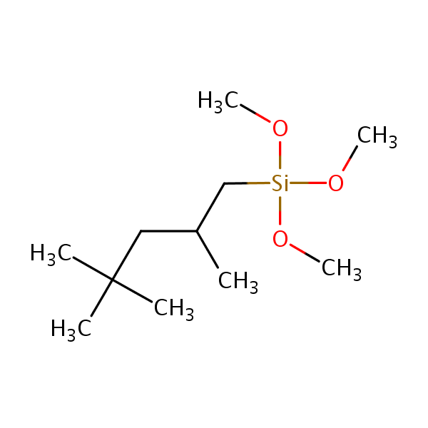 Silane, trimethoxy(2,4,4-trimethylpentyl)- structural formula