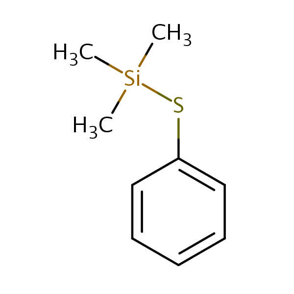 Silane, trimethyl(phenylthio)- structural formula
