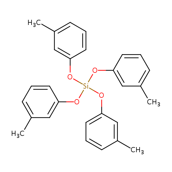 Silicic acid (H4SiO4), tetrakis(3-methylphenyl) ester structural formula