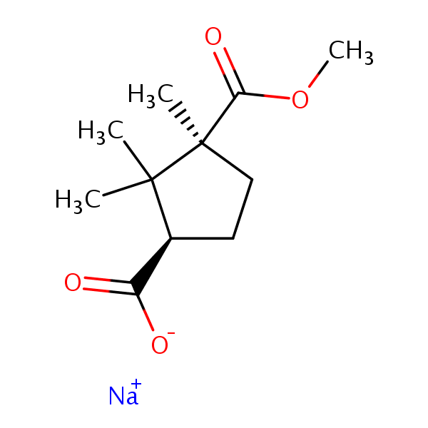 Sodium 1-methyl cis-camphorate structural formula