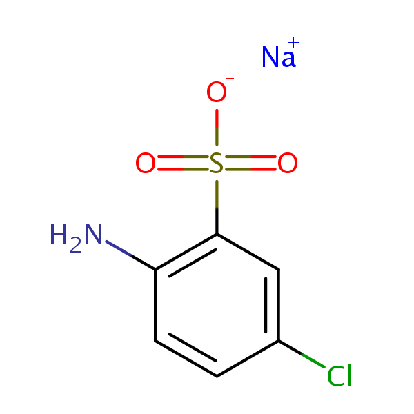 Sodium 2-amino-5-chlorobenzenesulphonate structural formula