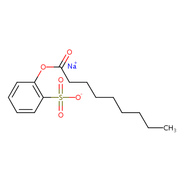 Sodium 2-(nonanoyloxy)benzenesulfonate structural formula