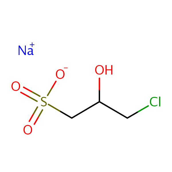Sodium 3-chloro-2-hydroxypropane-1-sulfonate structural formula