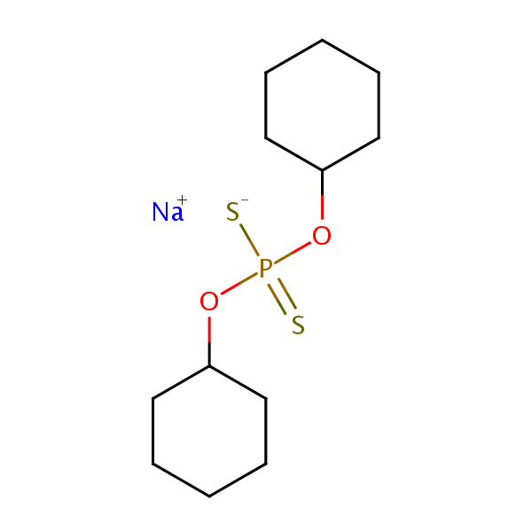 Sodium O,O-dicyclohexyl dithiophosphate structural formula