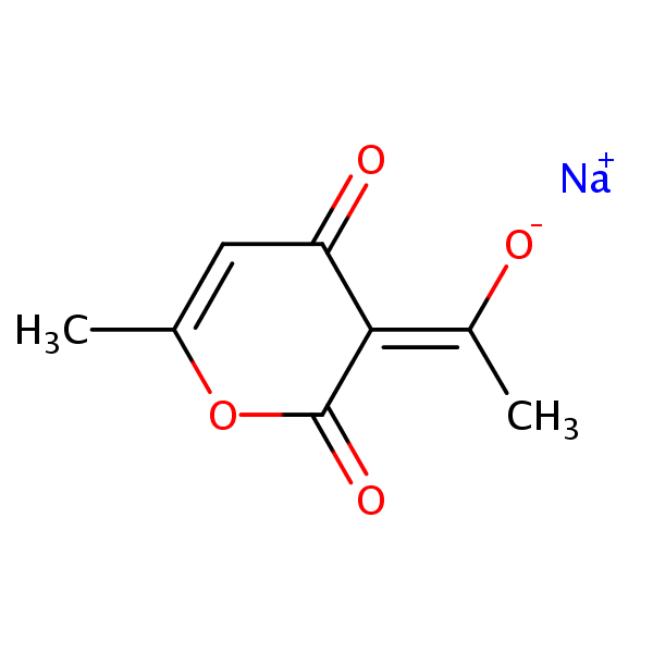 Sodium dehydroacetate structural formula