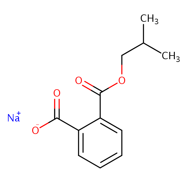 Sodium isobutyl phthalate structural formula