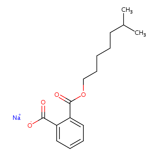 Sodium isooctyl phthalate structural formula