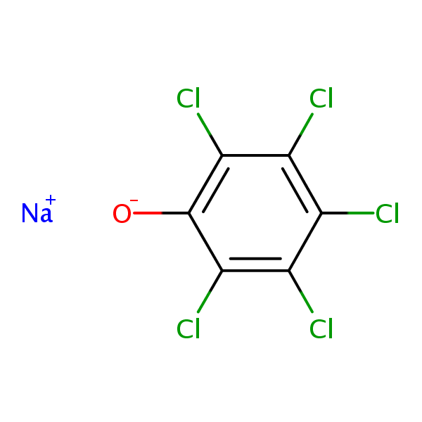 Sodium pentachlorophenate structural formula