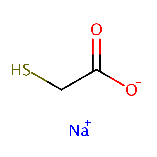 Sodium thioglycolate structural formula
