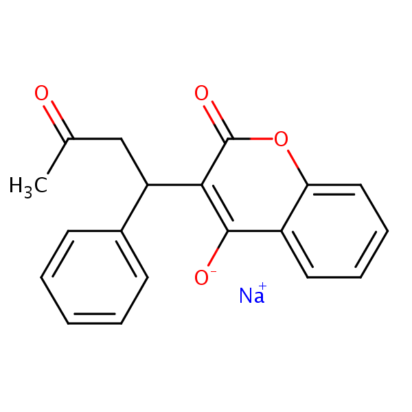 Sodium warfarin structural formula