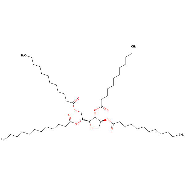 Sorbitan, tetradodecanoate structural formula