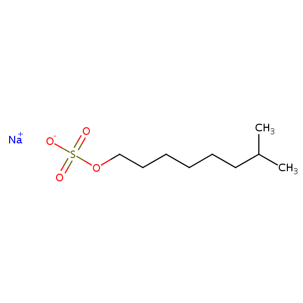 Sulfuric acid, monoisononyl ester, sodium salt structural formula