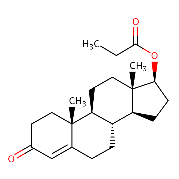 Testosterone propionate structural formula