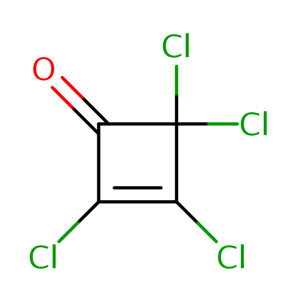 Tetrachloro-2-cyclobutene-1-one structural formula