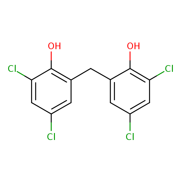 Tetrachlorophene structural formula