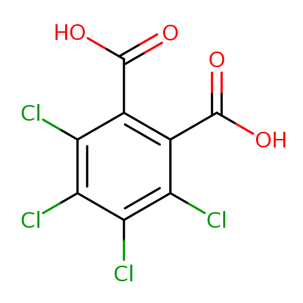 Tetrachlorophthalic acid structural formula