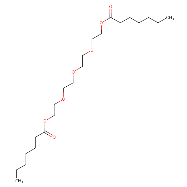 Tetraethylene glycol diheptanoate structural formula