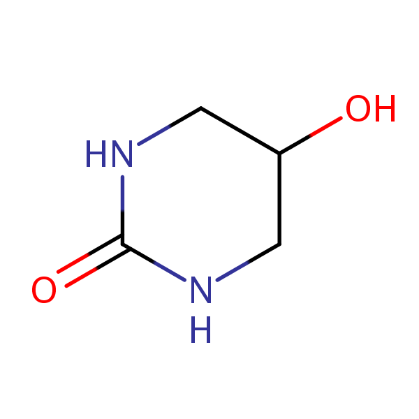 Tetrahydro-5-hydroxy-1H-pyrimidin-2-one structural formula