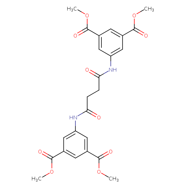 Tetramethyl 5,5’-((1,4-dioxo-1,4-butanediyl)diimino)bisisophthalate structural formula