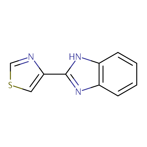 Thiabendazole structural formula