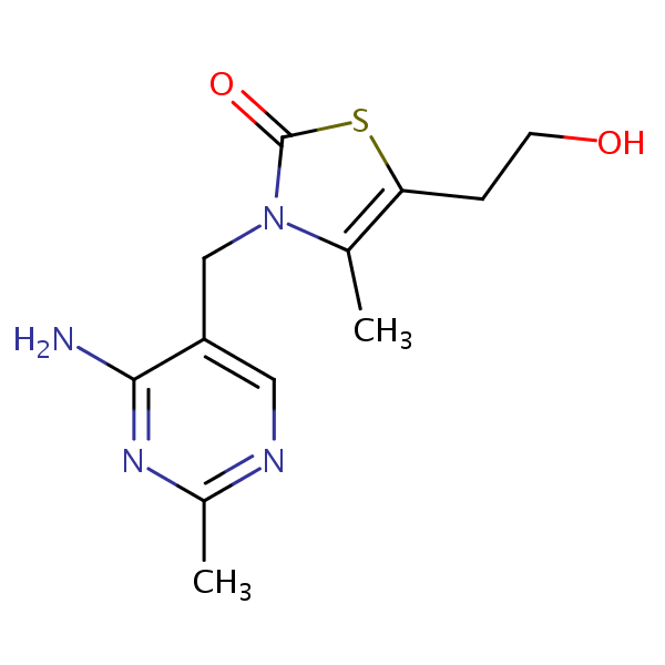 Thiamine thiazolone structural formula