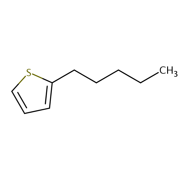 Thiophene, 2-pentyl- structural formula