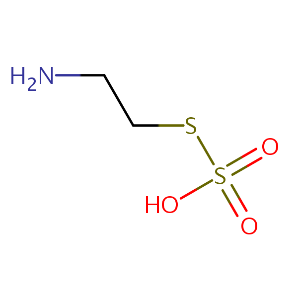 Thiosulfuric acid (H2S2O3), S-(2-aminoethyl) ester structural formula