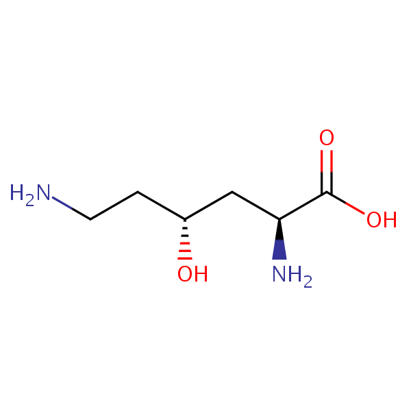 Threo-4-hydroxy-L-lysine structural formula