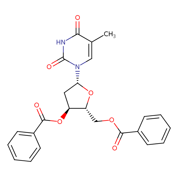 Thymidine 3’,5’-dibenzoate structural formula