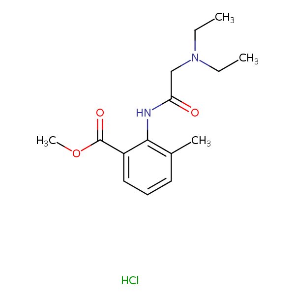 Tolycaine hydrochloride structural formula