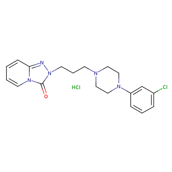 Trazodone hydrochloride structural formula