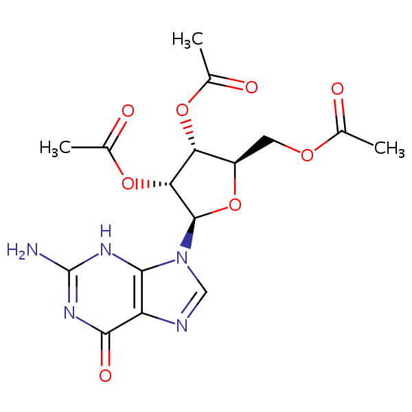 Triacetylguanosine structural formula