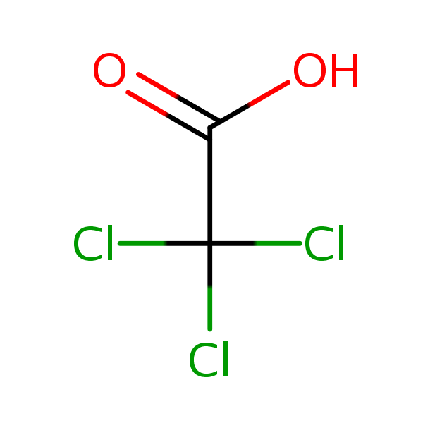 Trichloroacetic acid structural formula