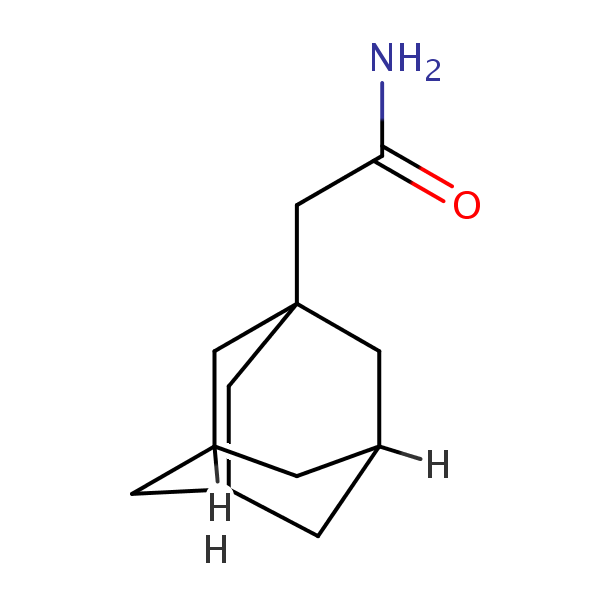 Tricyclo(3.3.1.13,7)decan-1-acetamide structural formula