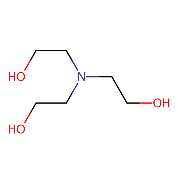 Triethanolamine structural formula