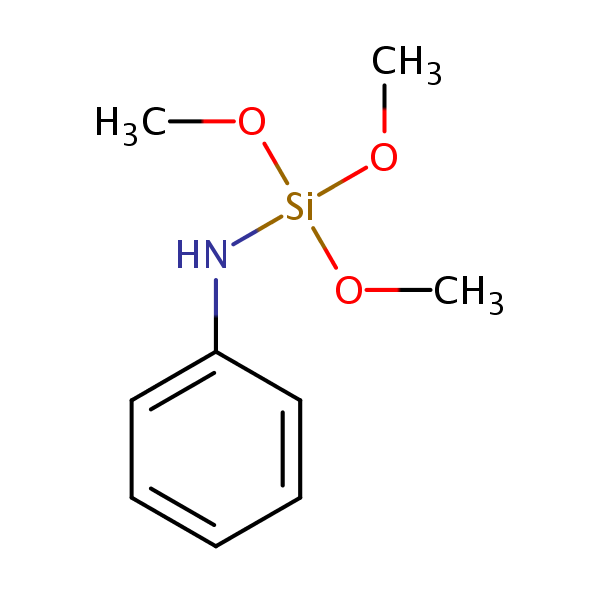 (Trimethoxysilyl)aniline structural formula