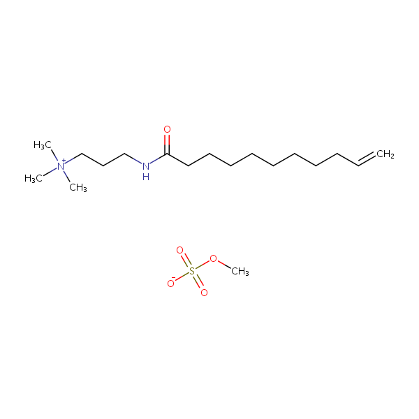 Trimethyl-3-((1-oxo-10-undecenyl)amino)propylammonium methyl sulphate structural formula