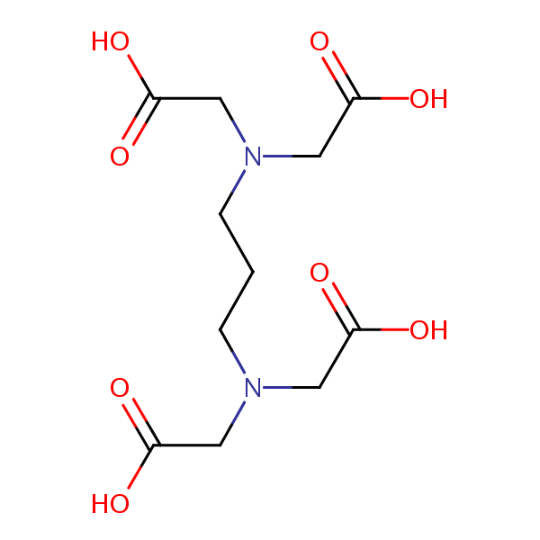 Trimethylenediaminetetraacetic acid structural formula