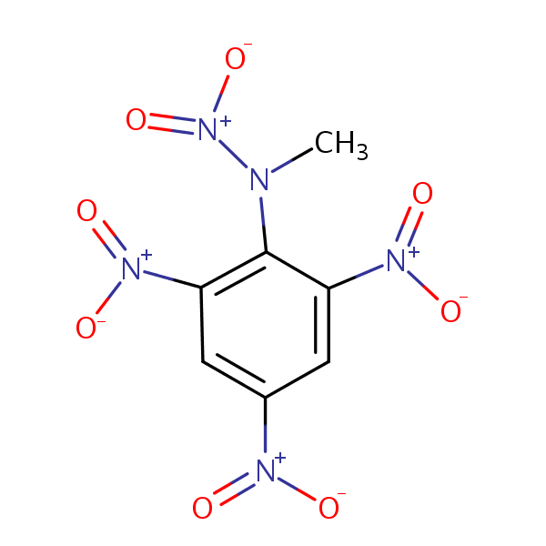 Trinitrophenylmethylnitramine structural formula