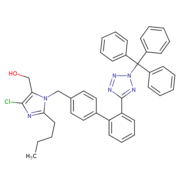 Trityllosartan structural formula