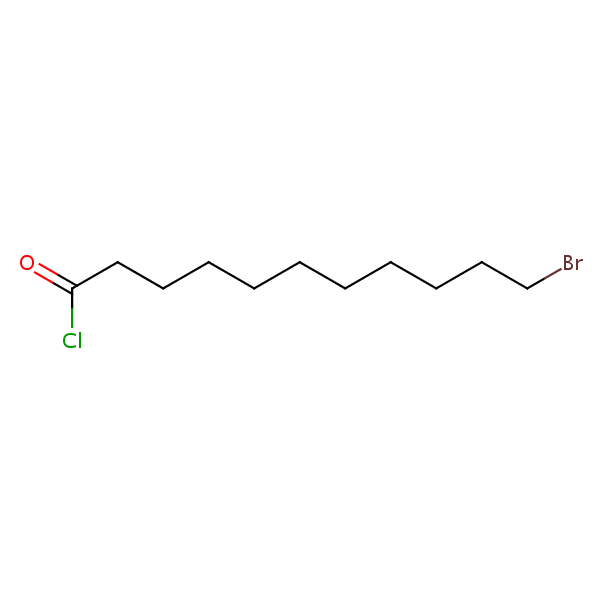 Undecanoyl chloride, 11-bromo- structural formula