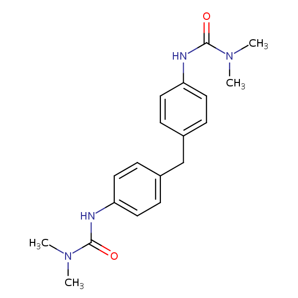Urea, N,N’’-(methylenedi-4,1-phenylene)bis[N’,N’-dimethyl- structural formula